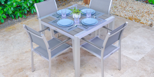 aluminium and glass garden table (2)