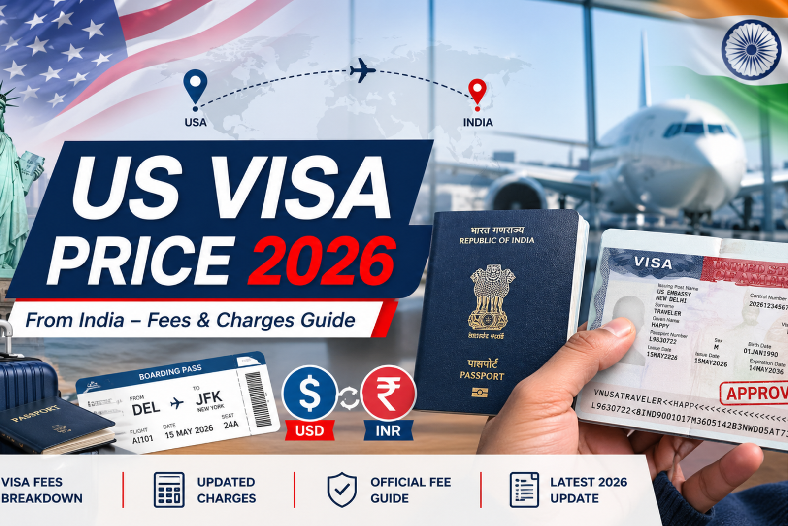US Visa Price from India in 2026 Visa Charges and Fee Guide
