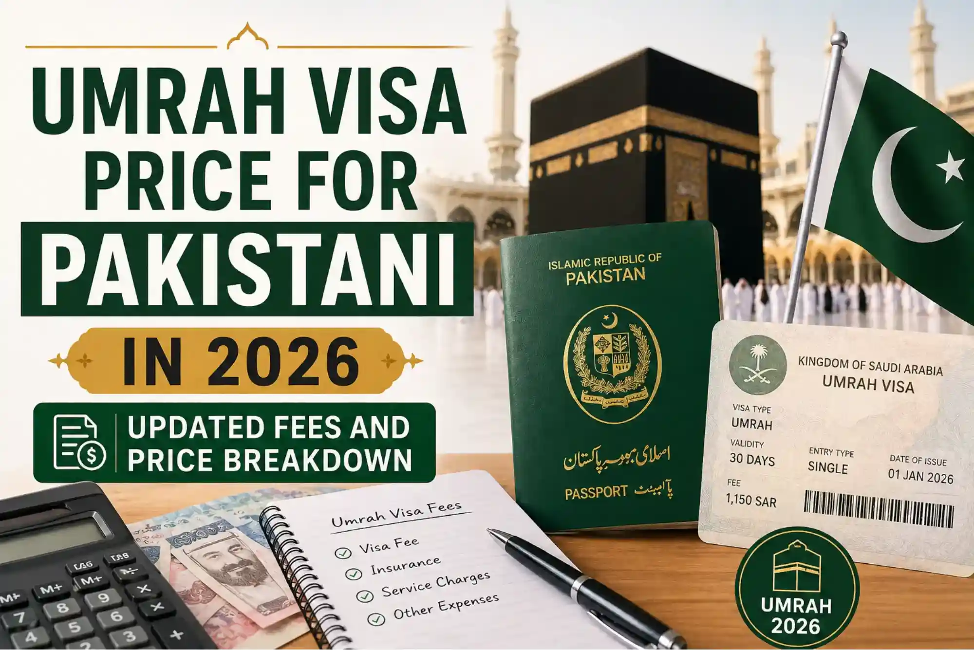 Umrah Visa Price for Pakistani in 2026 Updated Fees and Price Breakdown