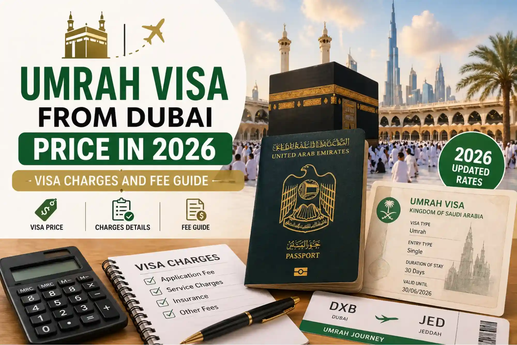 Umrah Visa from Dubai Price in 2026 Visa Charges and Fee Guide