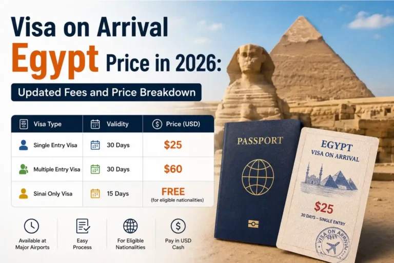 Visa on Arrival Egypt Price in 2026 Updated Fees and Price Breakdown